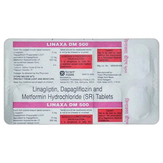 linaxa dm 500 tablet 10's